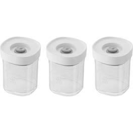 ZWILLING - Fresh & Save Cube 3-pc Spice Set, Plastic, Airtight Dry Food Storage Container - Clear