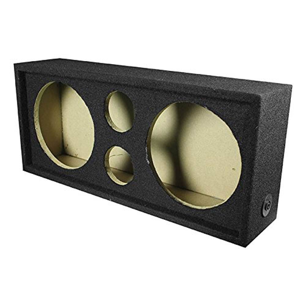 Alt View 10. QPower - Q Power Car Audio Subwoofer Enclosure Box Chuchero For 10" Mids and 3" Tweeters - Black.