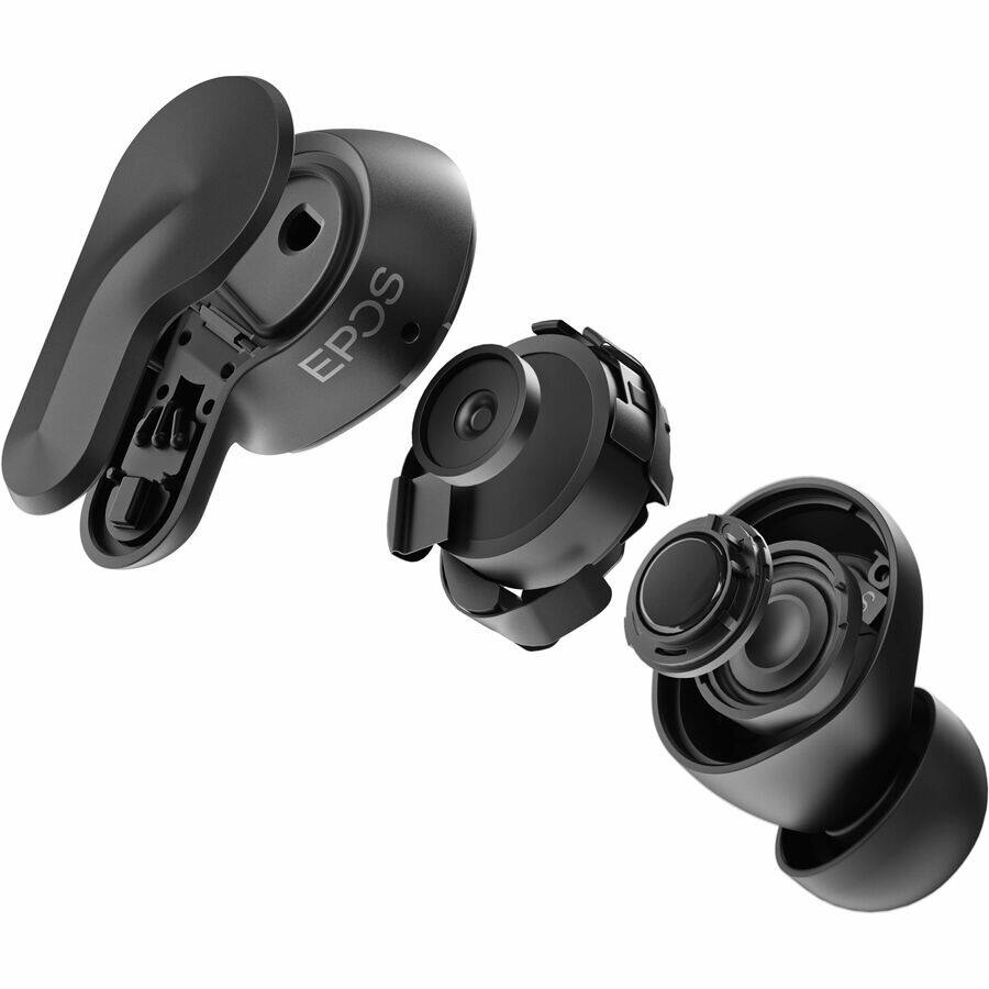 Alt View 1. EPOS - EPOS ADAPT E1 True Wireless Bluetooth Earbuds - Scandinavian Black - Microsoft Teams Certification - Stereo - True - Black.