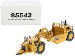 CAT Caterpillar 657G Wheeled Scraper Tractor "High Line" Series 1/125 Diecast Model by Diecast Masters - Yellow