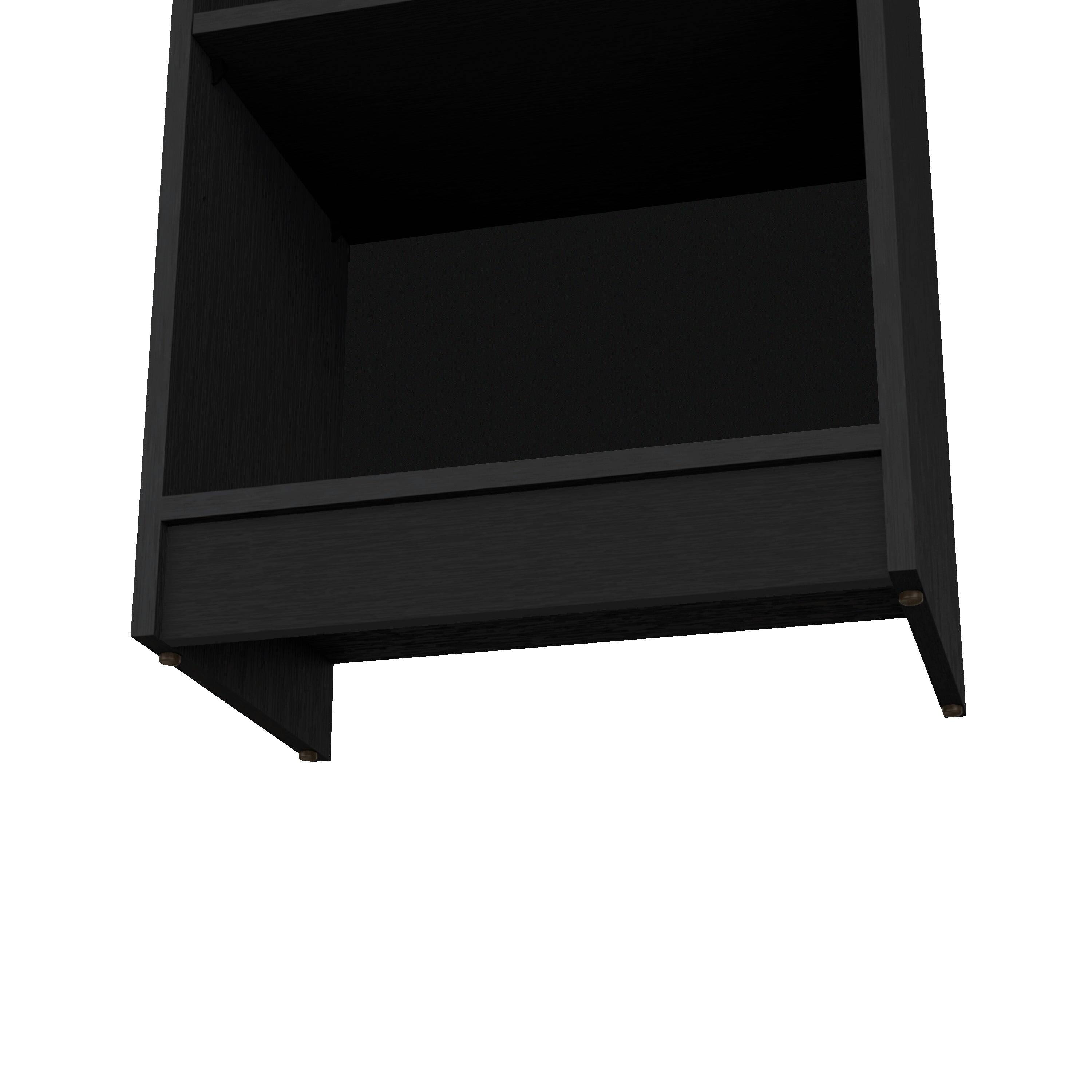 Back. Depot Eshop - Vinton XS Bookcase Compact Bookshelf with Multiple Shelves - Black.