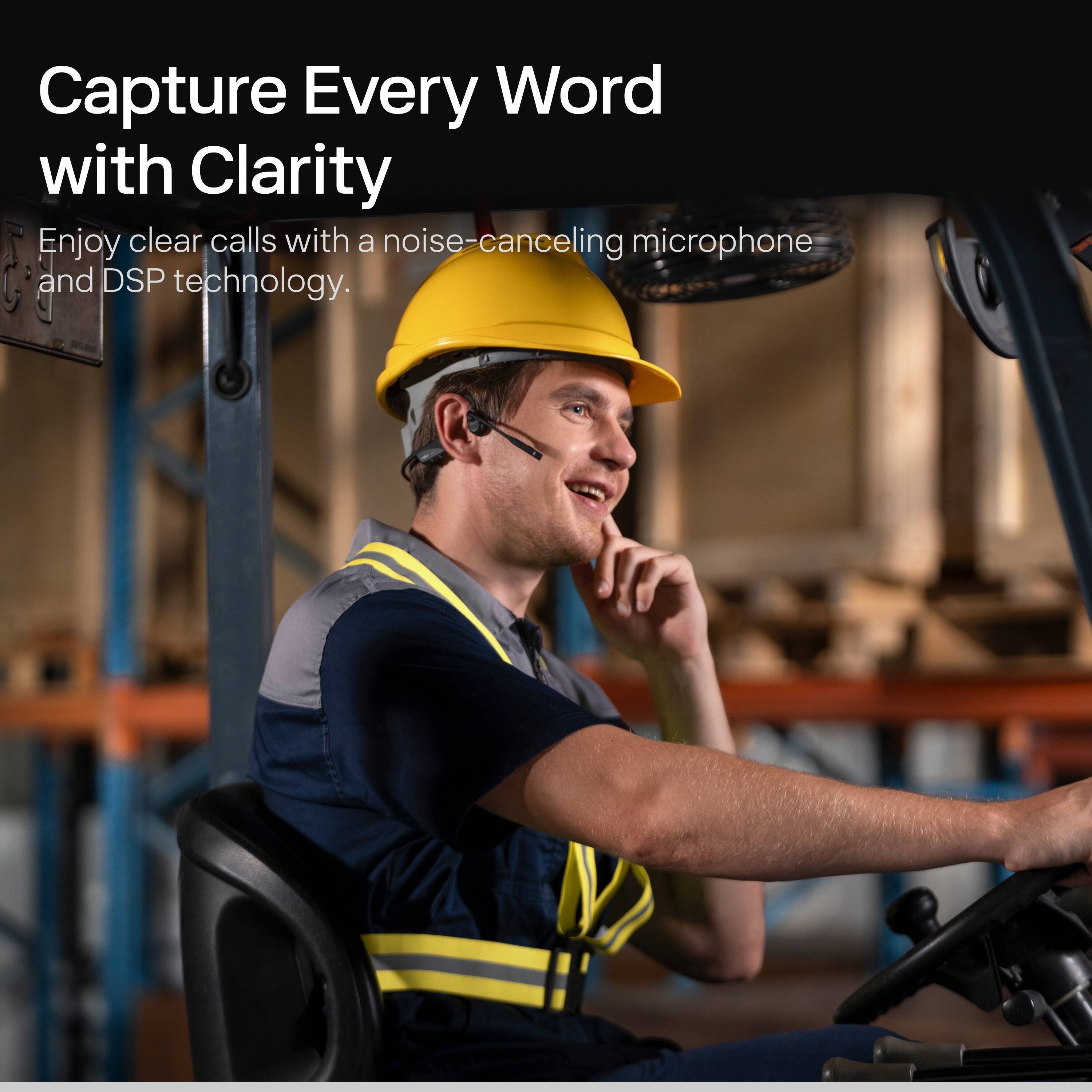Capture Every Word with Clarity

Enjoy clear calls with a noise-canceling microphone and DSP technology.