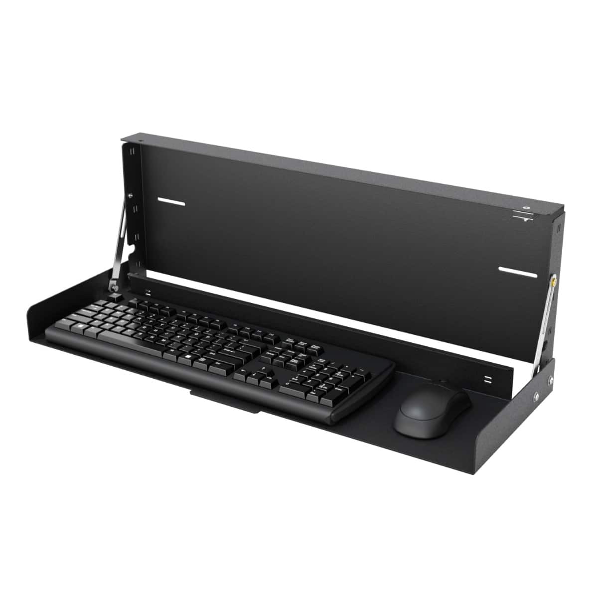RackSolutions - Folding Wall Mount for Full Size Keyboard - Maximize Workspace Efficiency - Black