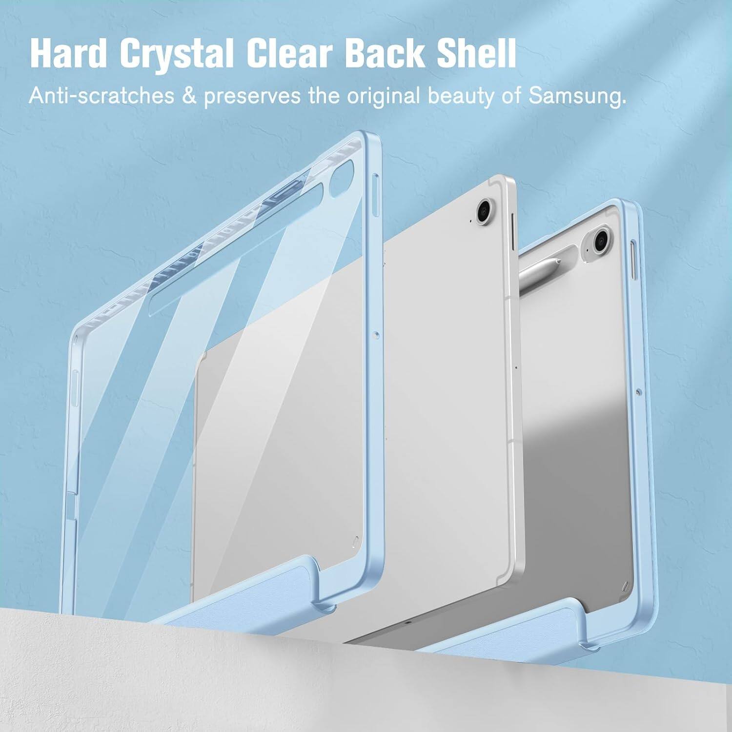Hard Crystal Clear Back Shell  
Anti-scratches & preserves the original beauty of Samsung.