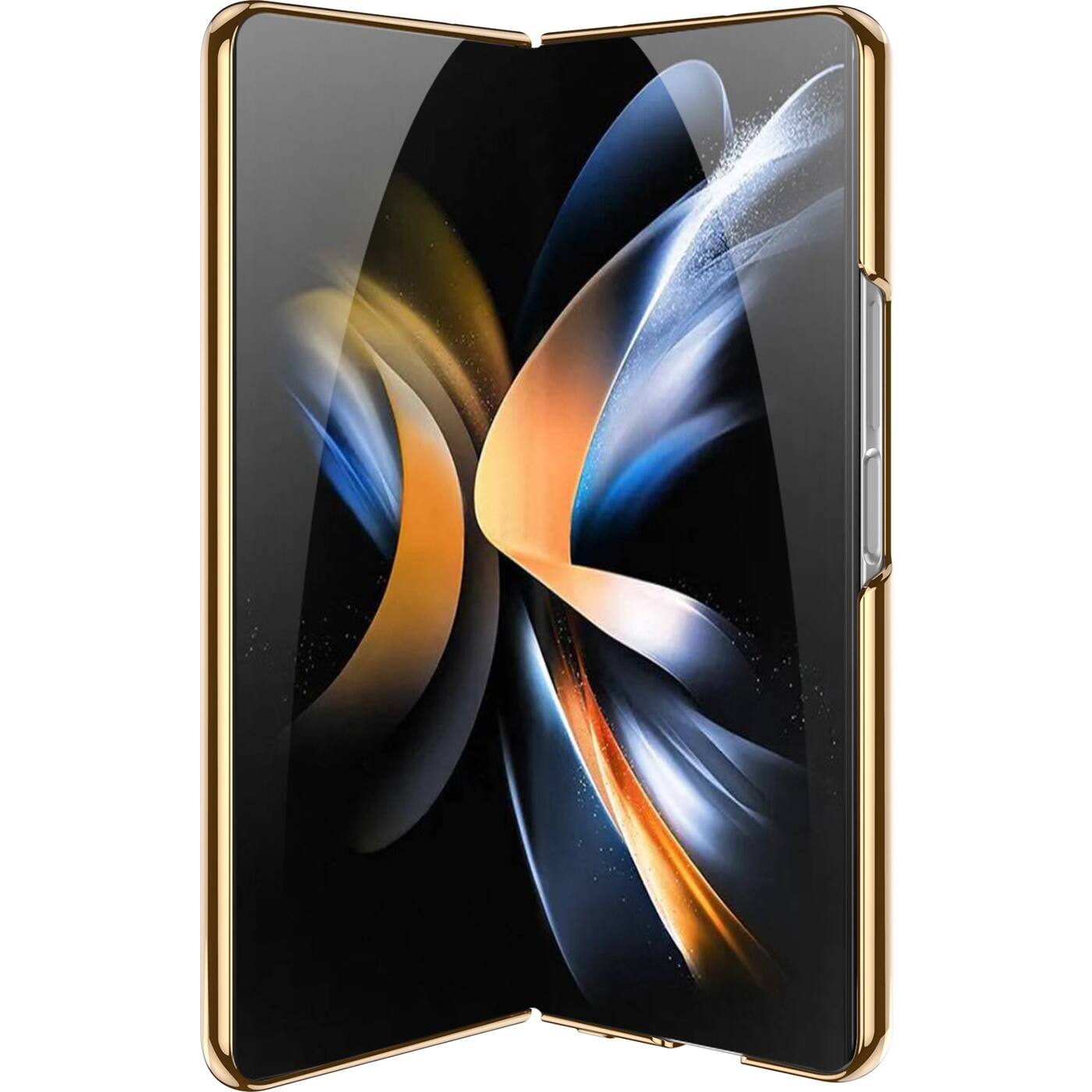 Alt View 12. SaharaCase - Marble Series Case for Samsung Galaxy Z Fold4 - Black/Gold.