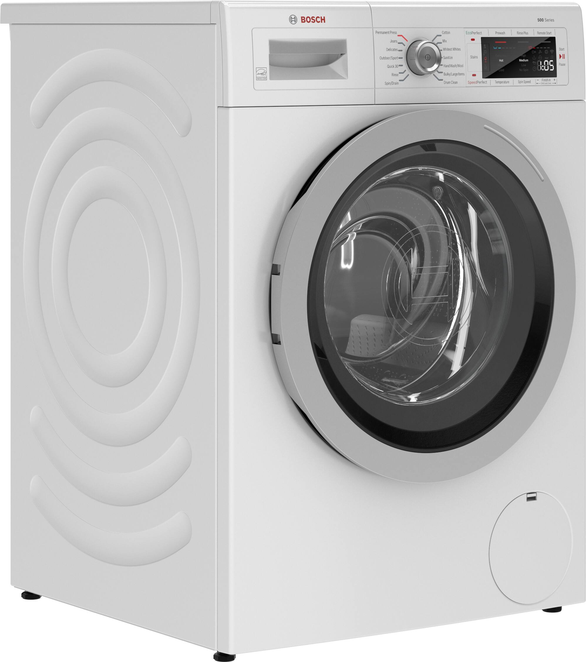 The front load washer is made by Bosch.