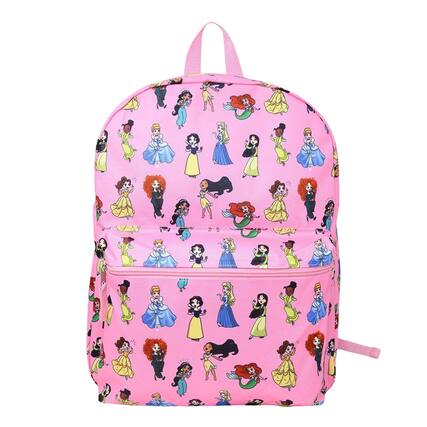 Front. Disney - Disney Princess 16 Inch Pink Backpack - Pink.