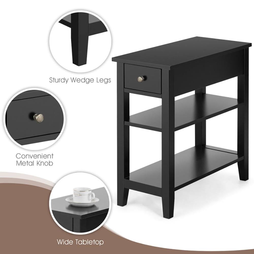 - Sturdy Wedge Legs
- Convenient Metal Knob
- Wide Tabletop