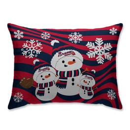 Pegasus - Atlanta Braves Holiday Snowman Bed Pillow - Multicolor
