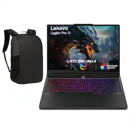 Lenovo - Legion Pro 7i Laptop 16.0 WQXGA Display (Ultra 9- 275HX, 32GB, 1TB SSD, Win 11 Pro) w/17in Backpack - Eclipse Black