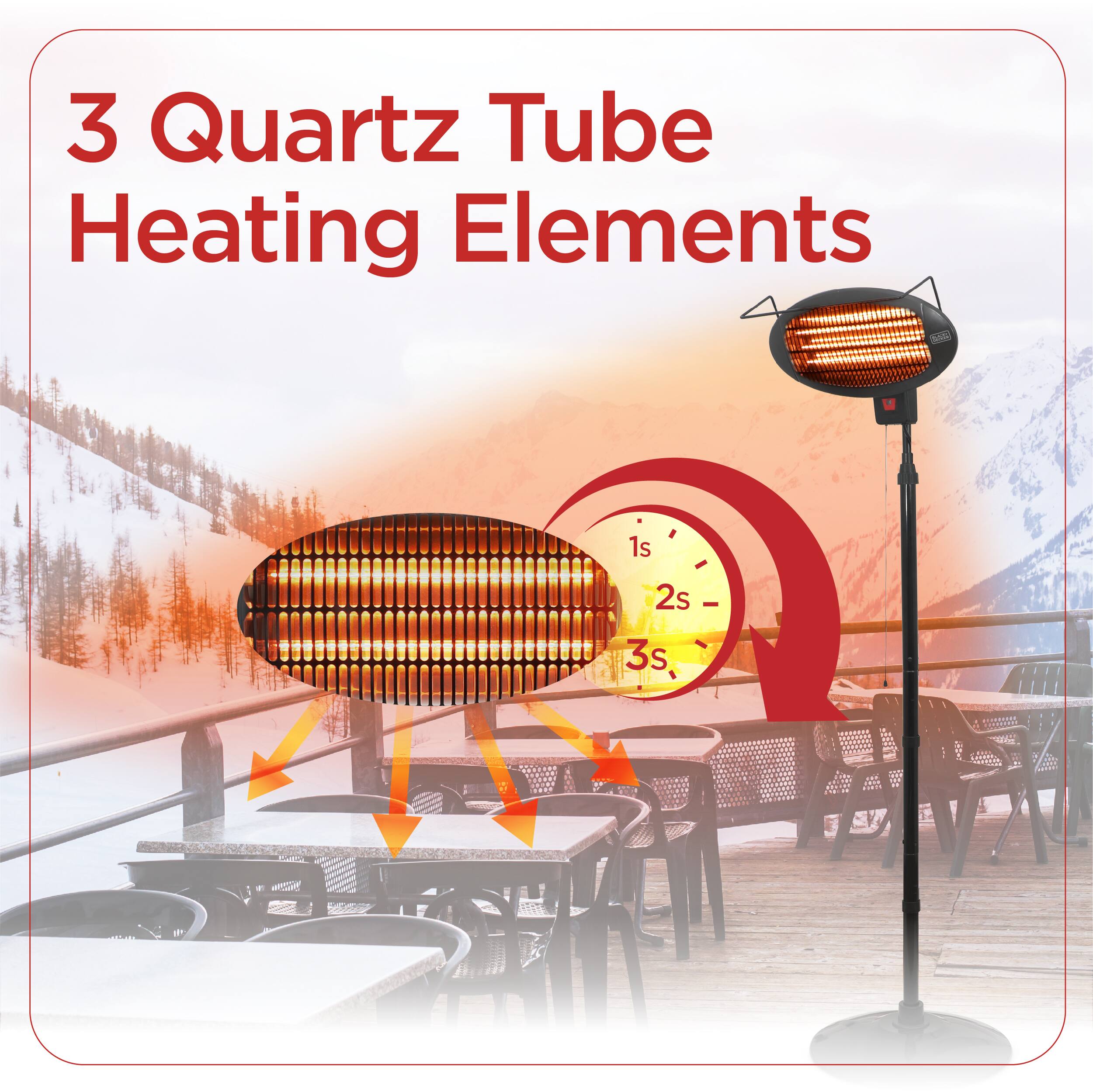 3 Quartz Tube Heating Elements 1s 2s - 3s