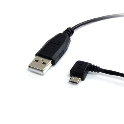 Startech - 1 ft Micro USB Cable - A to Left Angle Micro B