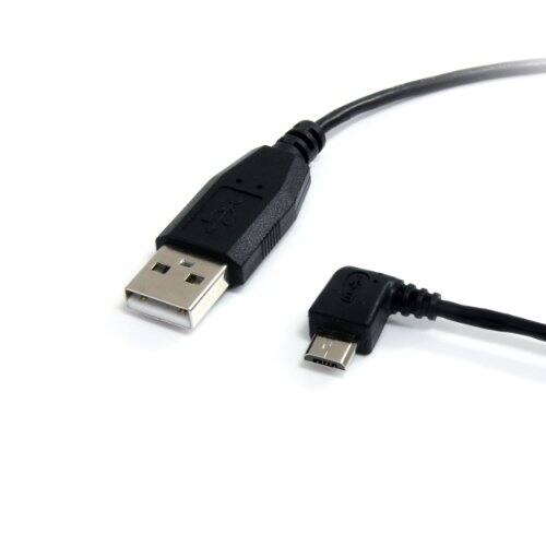 Startech - 1 ft Micro USB Cable - A to Left Angle Micro B