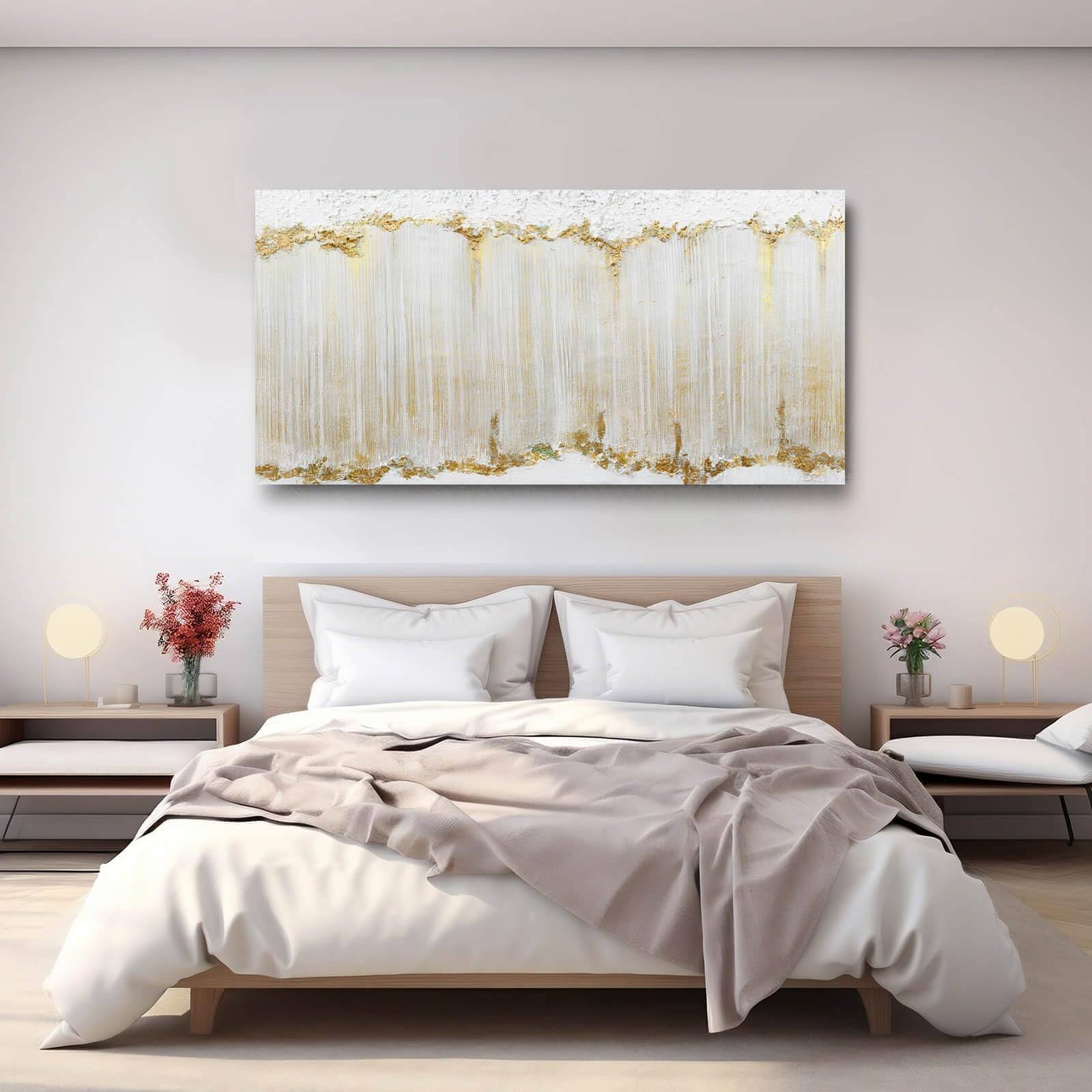 Alt View 5. Hanke - Home Decor Abstract Wall Large Framed Canvas Art Living Room Painting Wave 48 x 24 inches - Blue 48"L x 24"W.