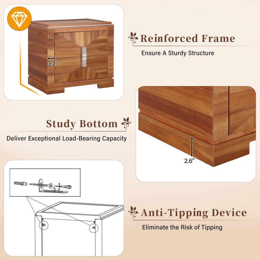 Reinforced Frame 3.2" Ensure A Sturdy Structure Study Bottom Deliver Exceptional Load-Bearing Capacity 2.6" Anti-Tipping Device Eliminate the Risk of Tipping