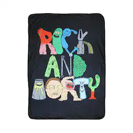Just Funky - Rick and Morty Stylized 45 x 60 Inch Fleece Throw Blanket - Multi-Color