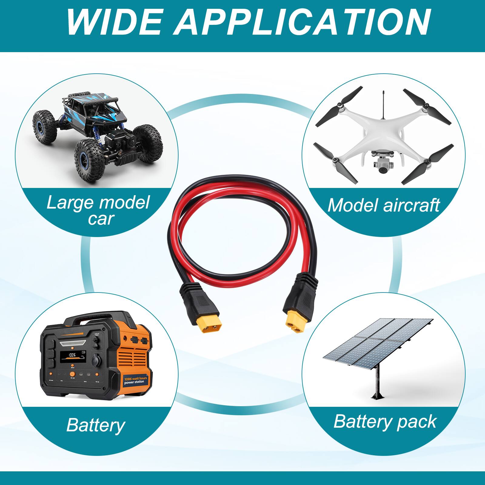 WIDE APPLICATION

- Large model car
- Model aircraft
- Battery
- Battery pack