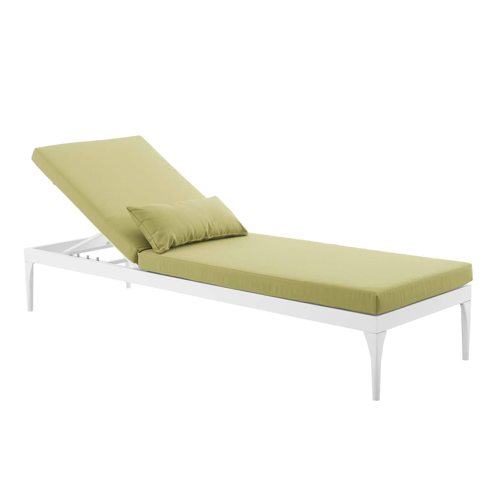 Back. Modway - Perspective Cushion Outdoor Patio Chaise Lounge Chair by Modway - White Peridot.