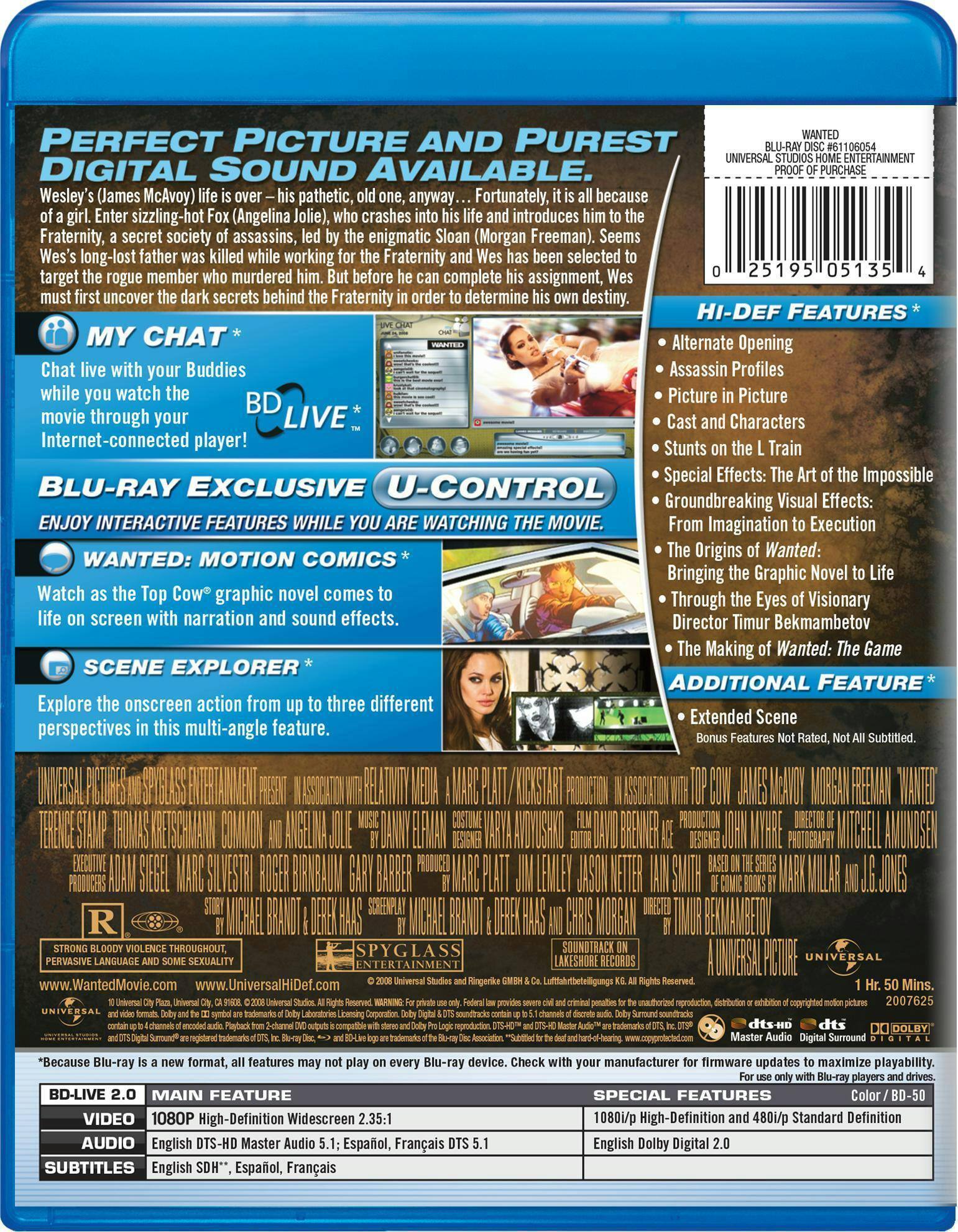 Angle. Wanted (Blu-ray Special Edition) [Blu-ray].