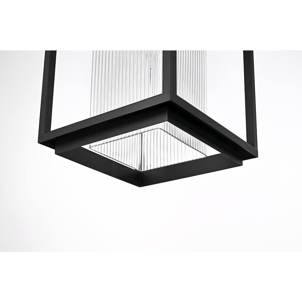 Alt View 2. Elegant Lighting - Ludlow 10 Inch Outdoor Wall Sconce In Black - Black.