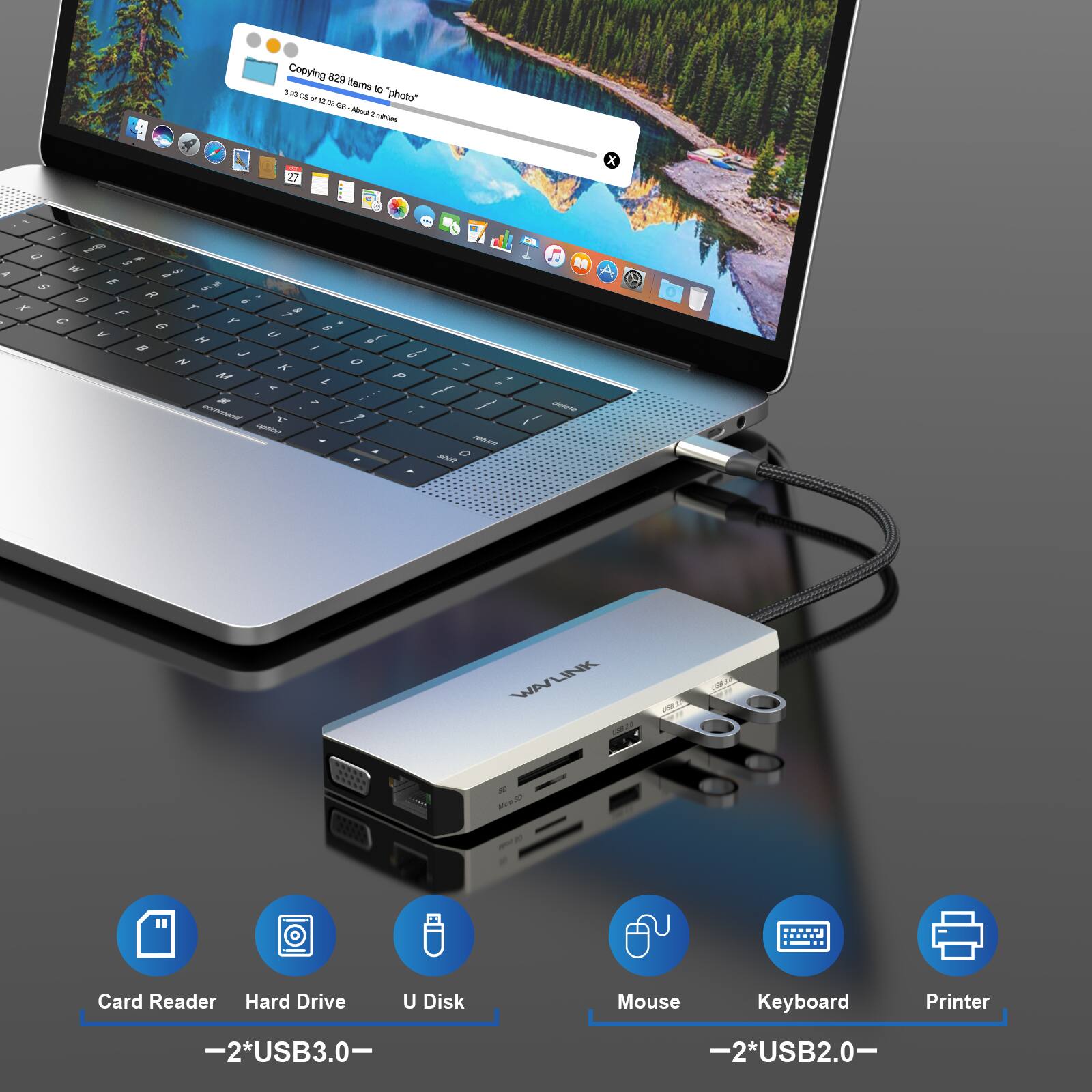Bundle WAVLINK USB C 12 in 1 Hub/ Docking Station, Triple Display Type ...