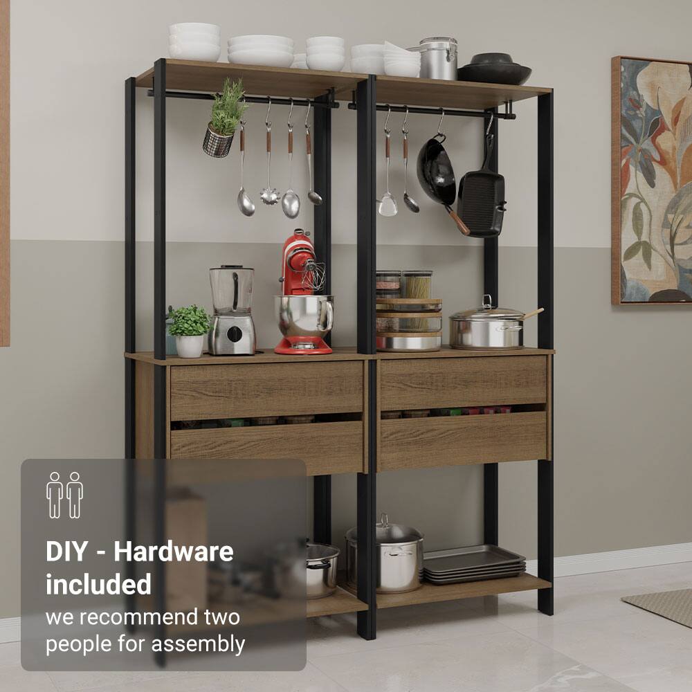 DIY - Hardware included  
we recommend two people for assembly