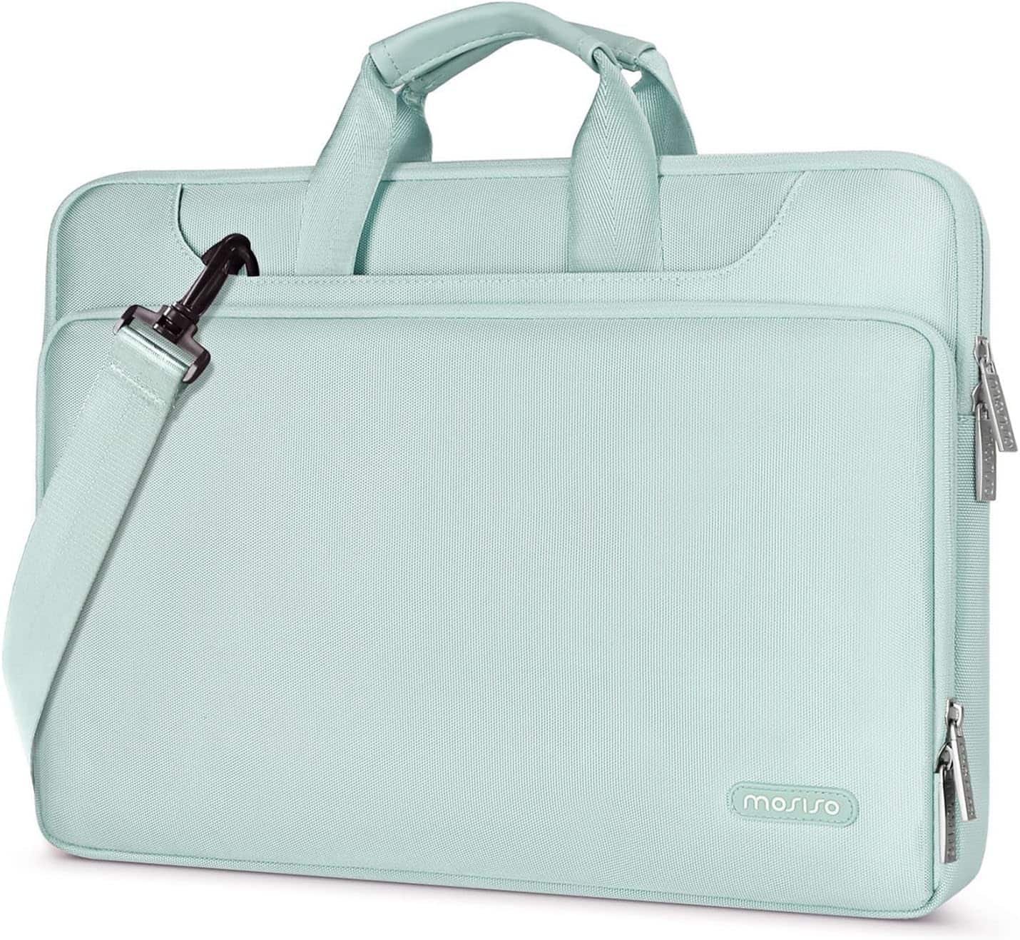mosiso - 360 Protective Laptop Bag 13.3 inch, Computer Carrying Case with Shoulder Strap for MacBook Air Pro 13 14 HP Dell - Mint Green price history on PriceWatchPro