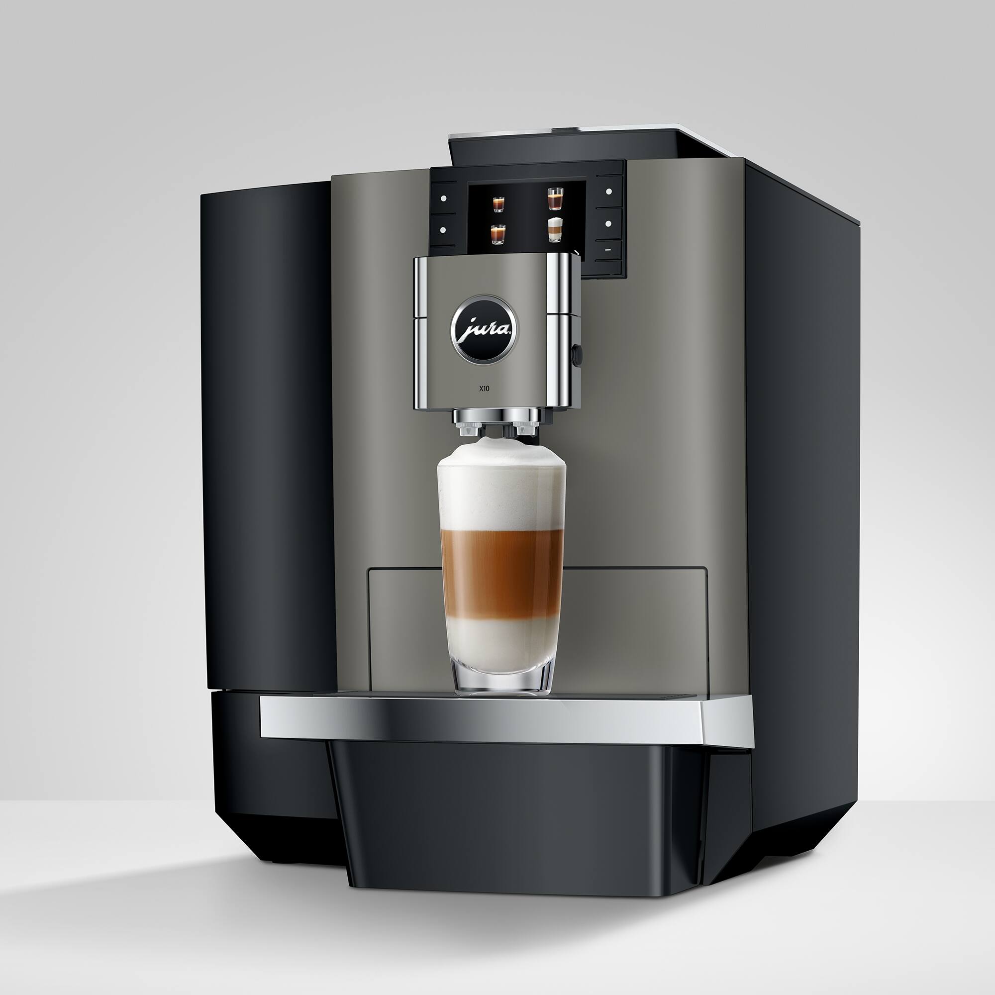 Alt View 15. JURA - X10 Automatic Coffee Machine - Dark Inox.