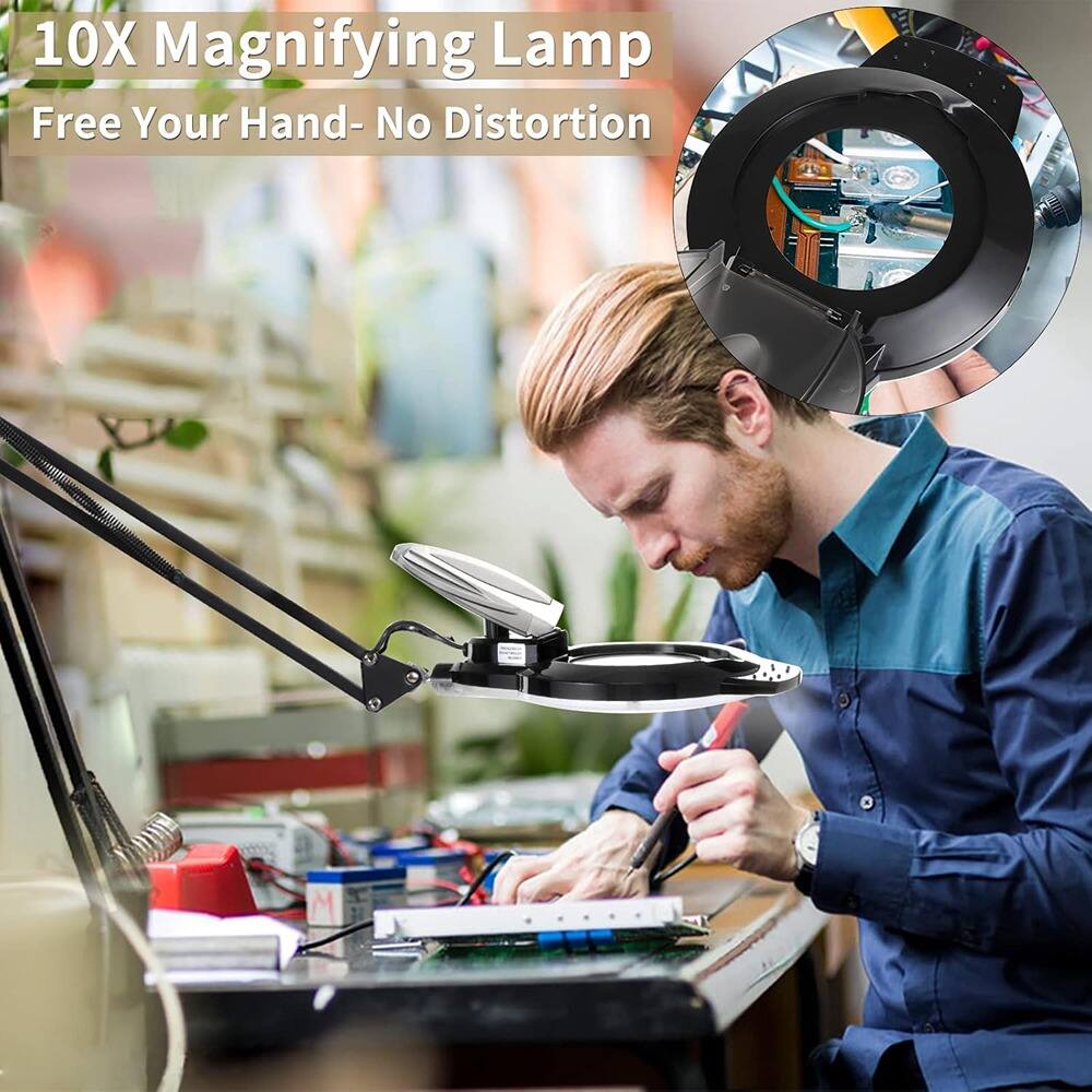 10X Magnifying Lamp  
Free Your Hand - No Distortion