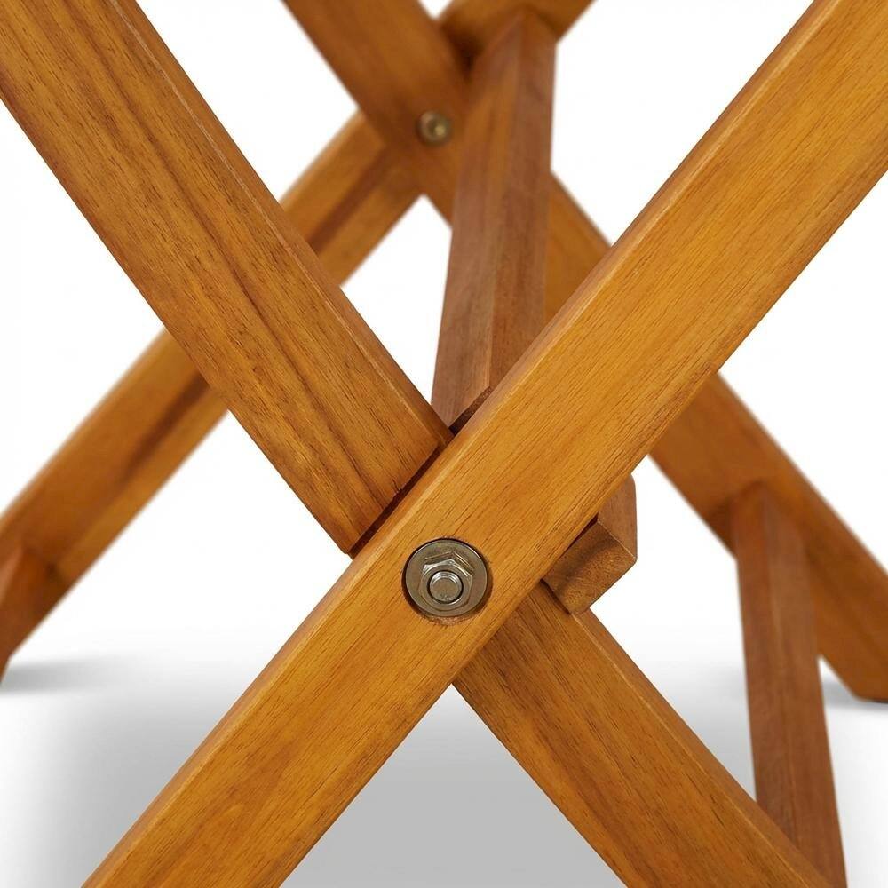 Left. Outdoor Escape - Wooden Patio Chair Set of 2 - Oil Finish, Durable and Comfortable Seating - Brown.