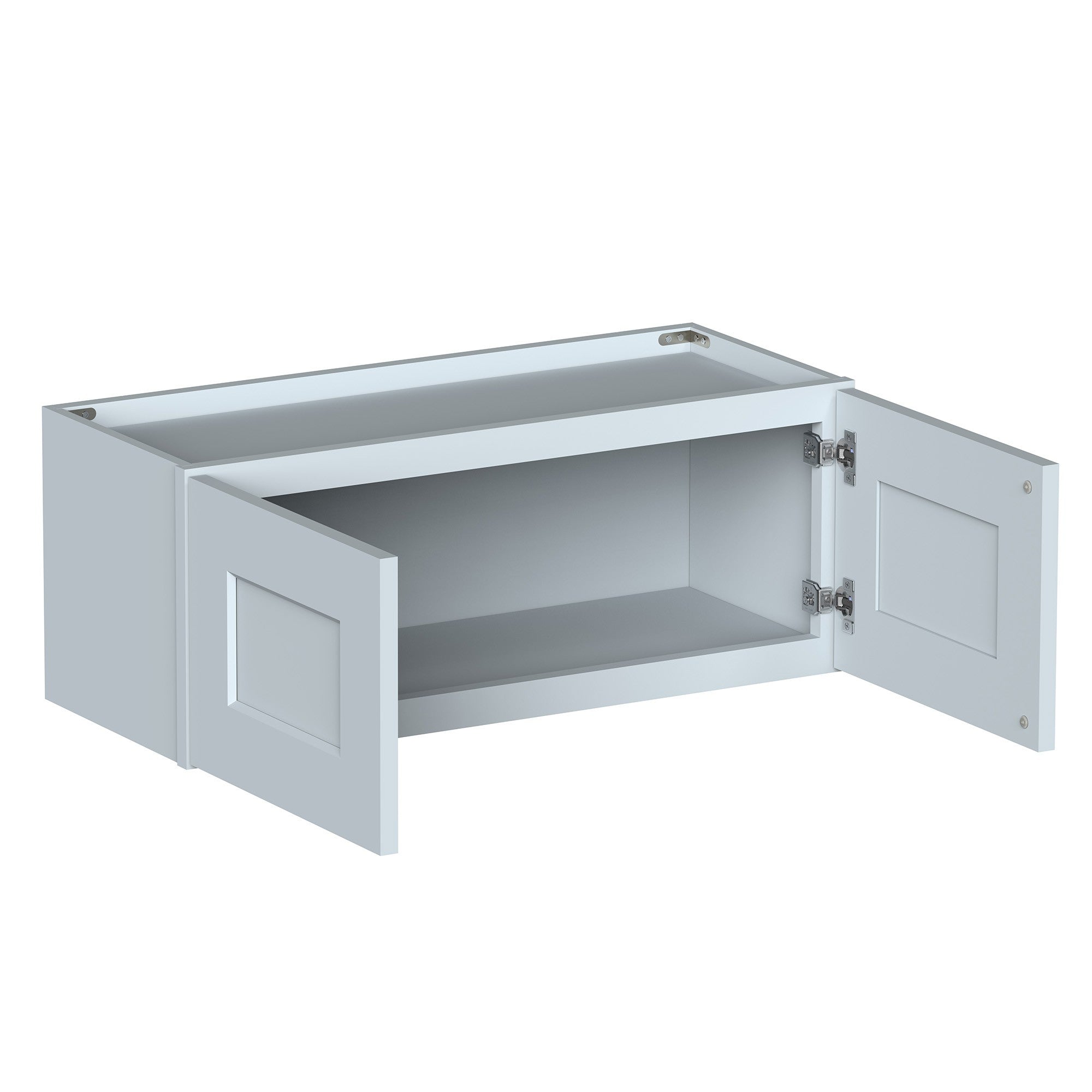 Alt View 2. Boyel Living - 30in.W x12in.D x12in.H Dove Gray WALL CABINET Fully assembled Cabinet With Two HDF Doors - Gray.