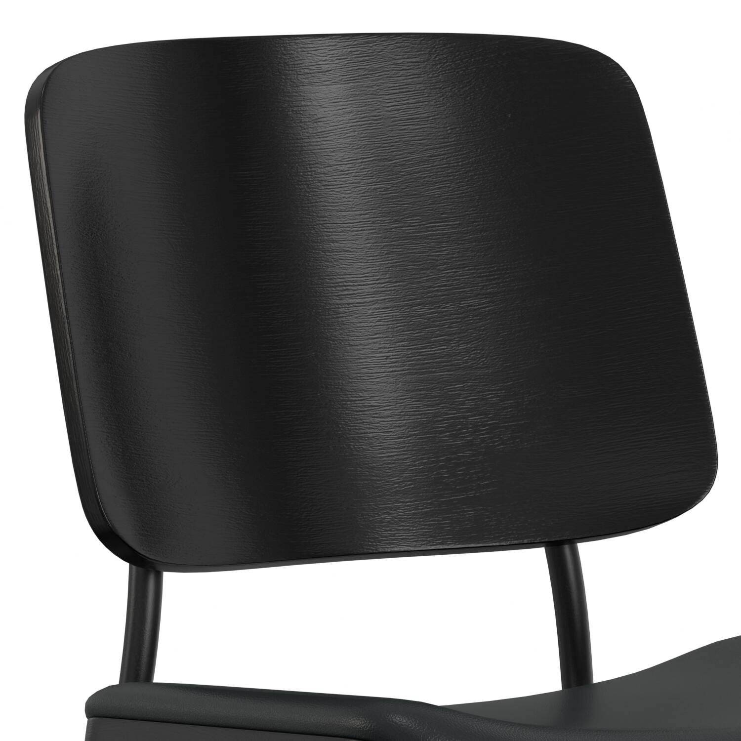 Alt View 7. Simpli Home - Hayley Dining Chair (Set of 2) in Black Vegan Faux Leather - Black.