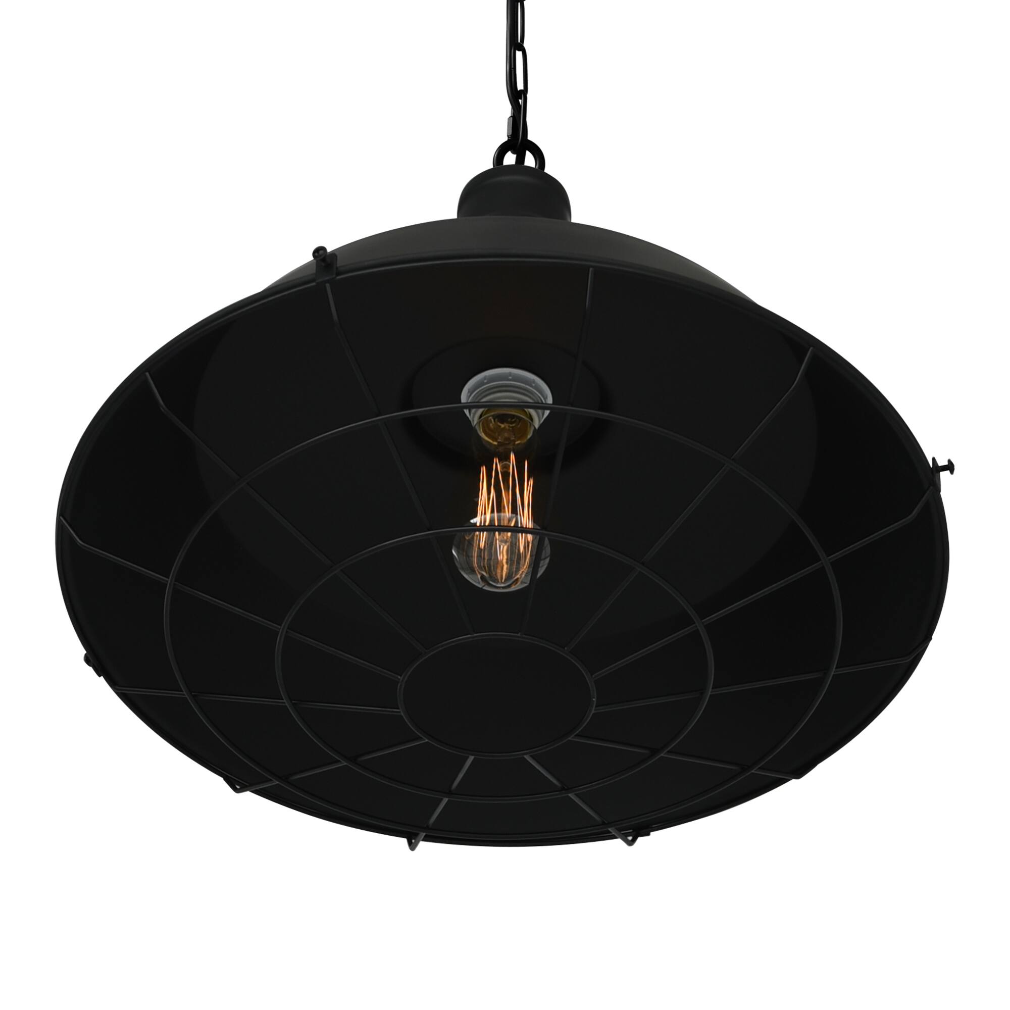 Left. CWI Lighting - Morgan 1 Light Down Pendant With Black Finish - Black.