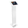 Front. Mount-It! - Anti‑Theft Floor Standing Tablet Kiosk with Adjustable Viewing & Locking Enclosure Tablets, White - White.