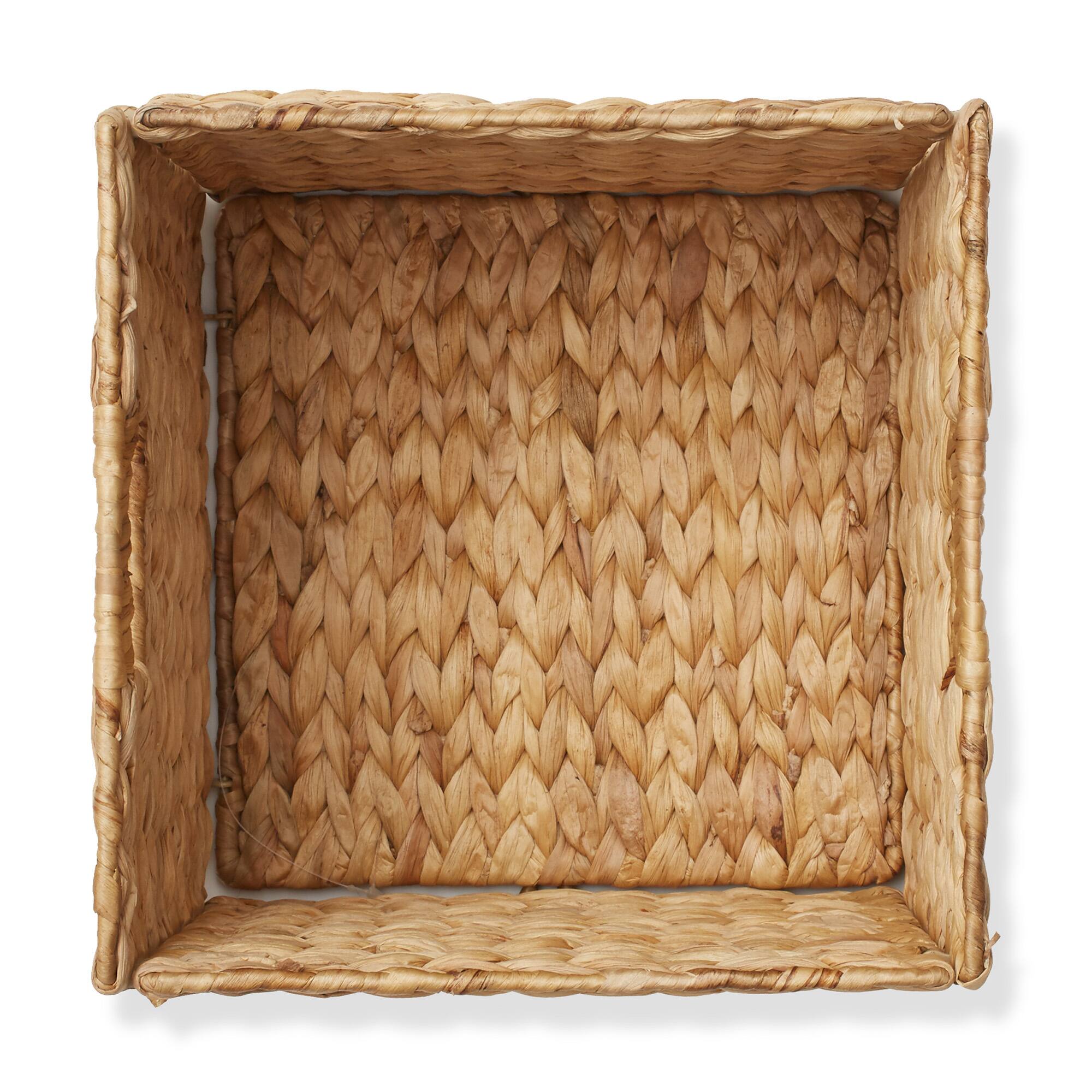 Alt View 5. Casafield - 10.5 x 10.5-in Water Hyacinth Storage Baskets - 2 Pack - Natural.