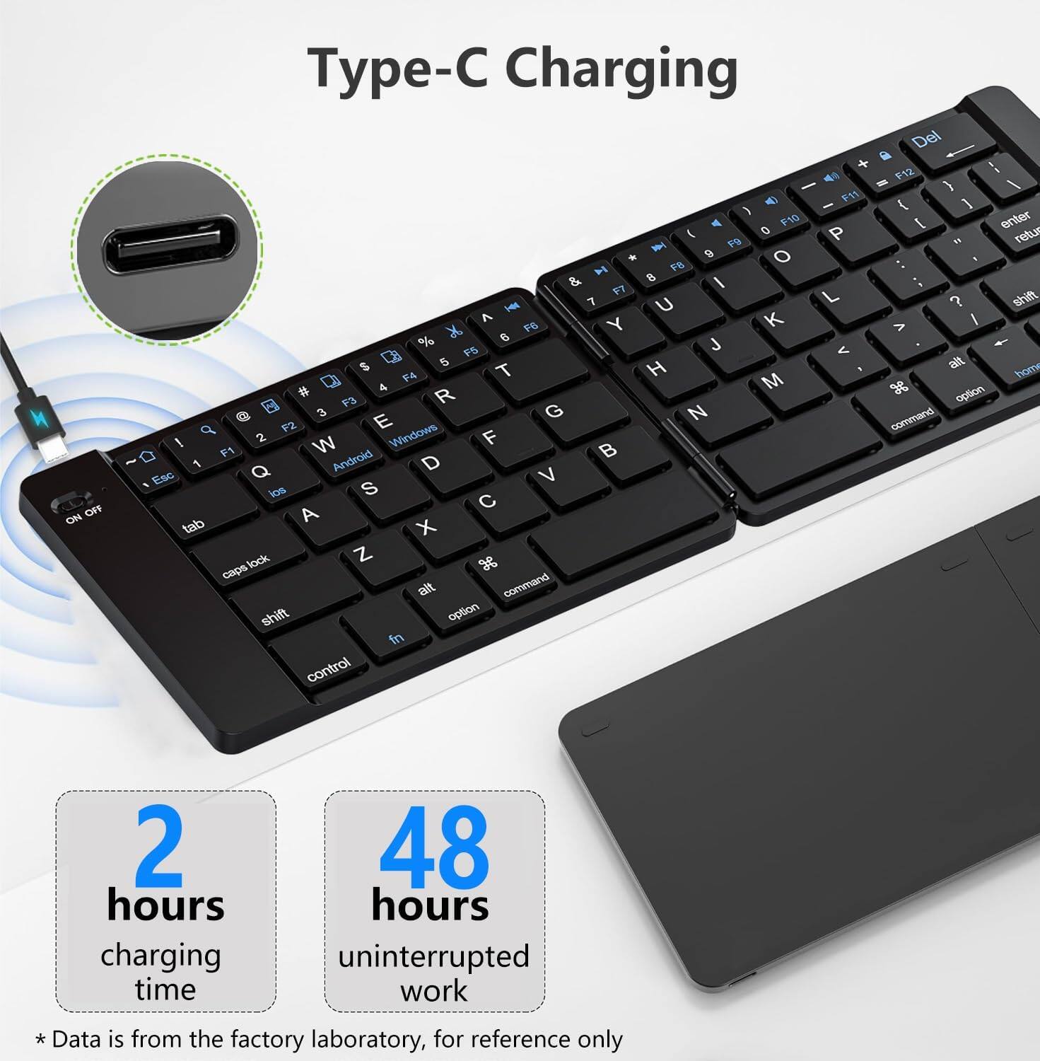 Type-C Charging

ON OFF

2 hours charging time
48 hours uninterrupted work

*Data is from the factory laboratory, for reference only