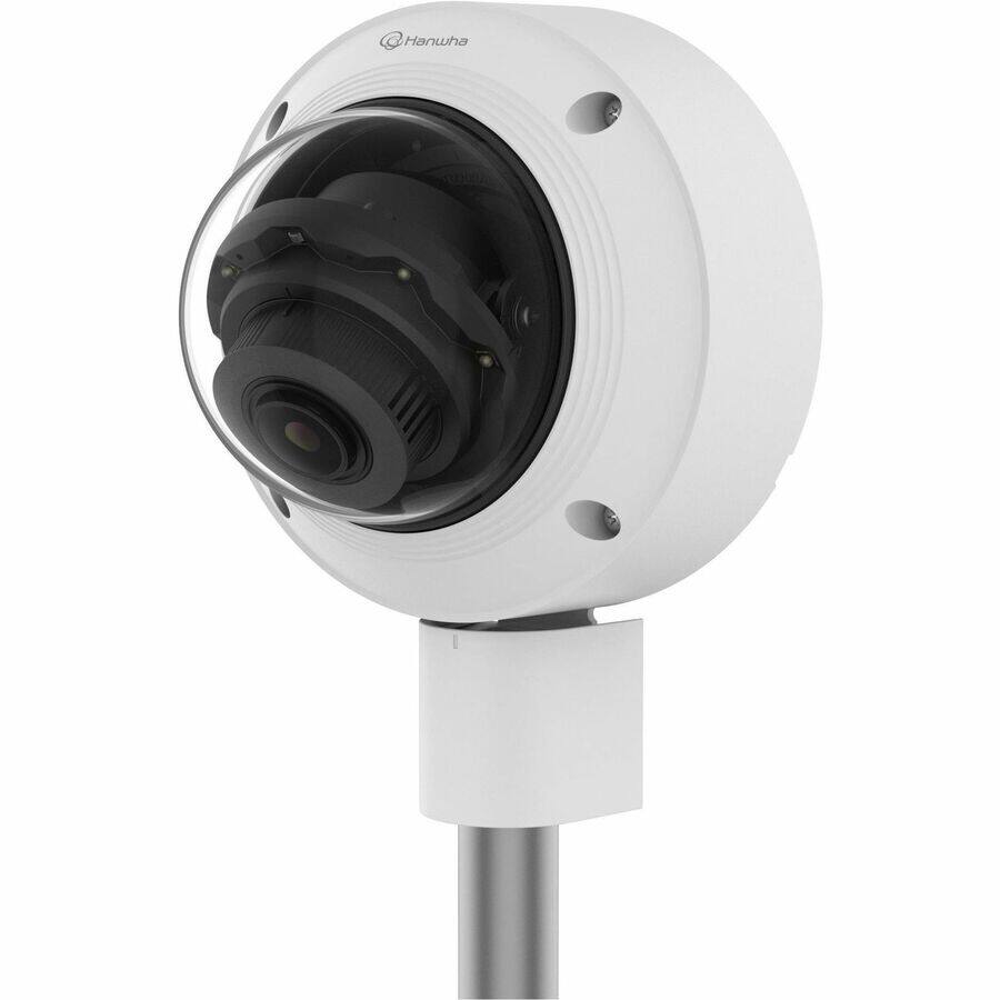 Alt View 3. Samsung - Hanwha QNV-C8083R 5 Megapixel Outdoor Network Camera - Color - Dome - White - 98.43 ft Infrared Night Vision - H.265 - White.