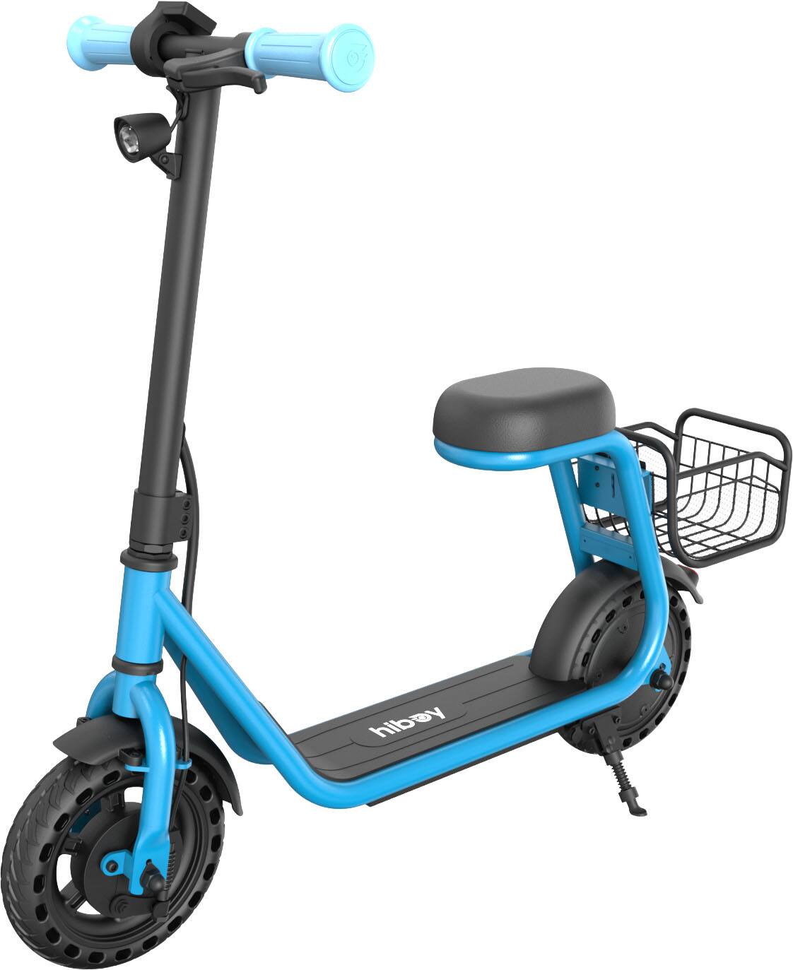HiBoy - U2 Lite Electric Scooter for Kids, Up to 9 Mph, Neon Lights, 5 Mile Range, Electric Scooter with Seat - Blue