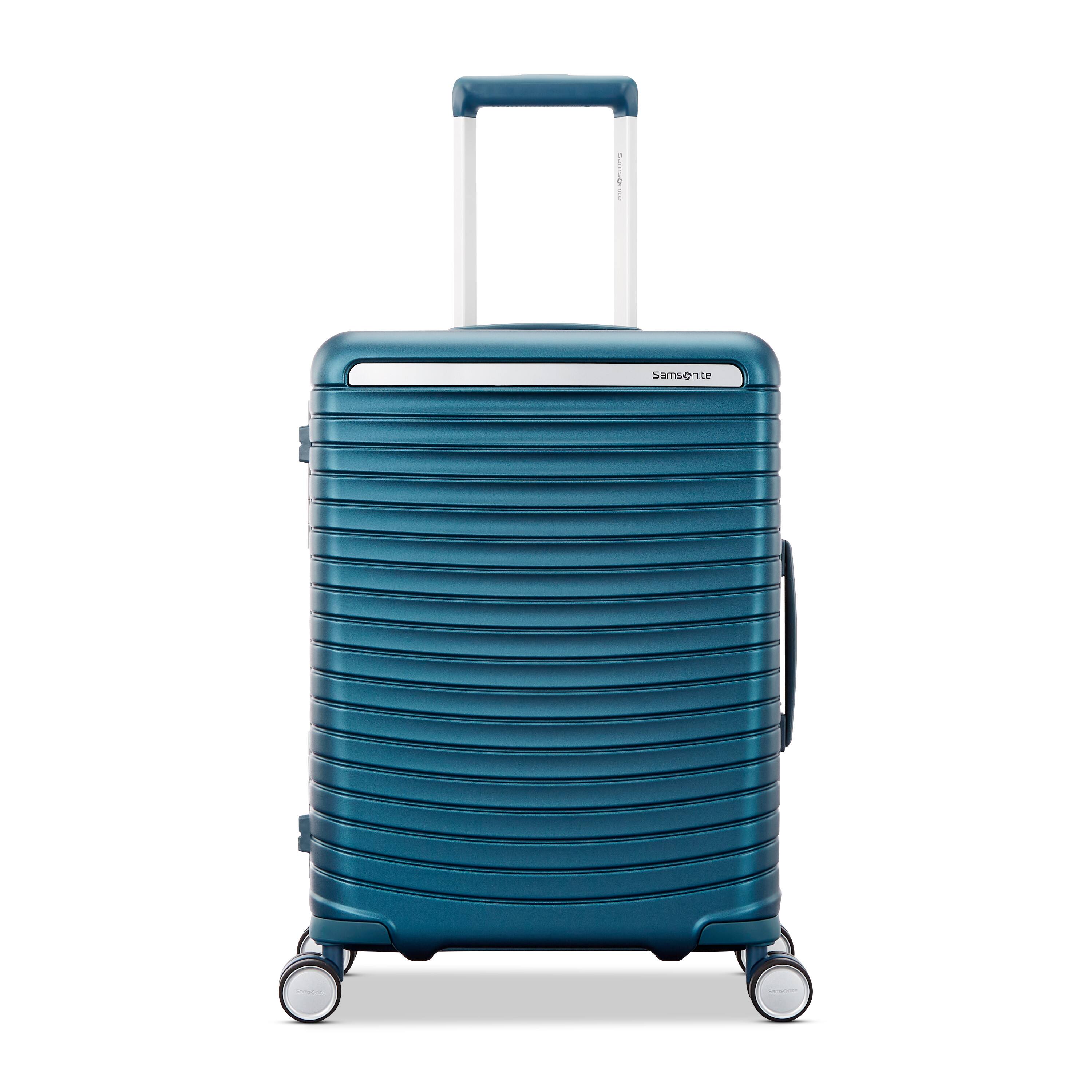 Angle. Samsonite - Framelock Max Large Spinner Suitcase - Emerald Teal.