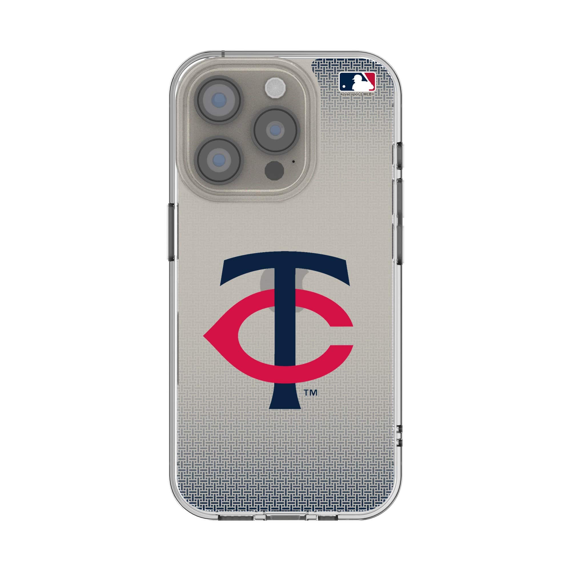 Front. Keyscaper - Linen Logo iPhone Clear Case - 13 mini - Multicolor.