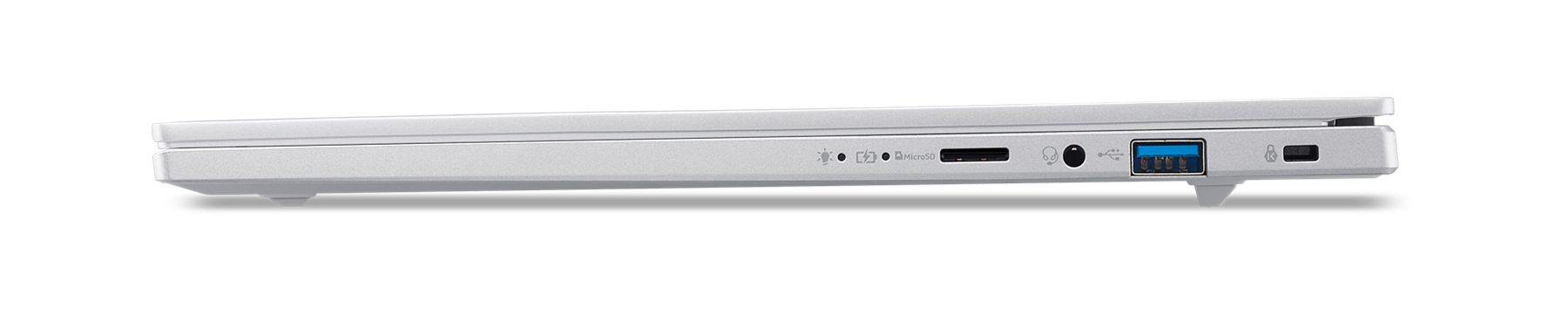 Alt View 3. Acer - Aspire 14 AI Copilot+ PC 14" WUXGA 120Hz Touch Laptop, Ryzen AI 7 445, 16GB LPDDR5X, 1TB SSD - A14-A71MT-R4SF - Silver.