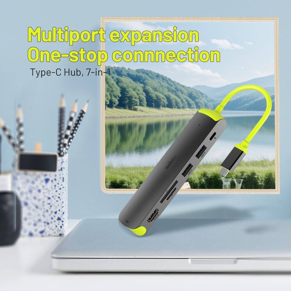 Multiport expansion  
One-stop connection  
Type-C Hub, 7-in-1  
OMNIBAR+