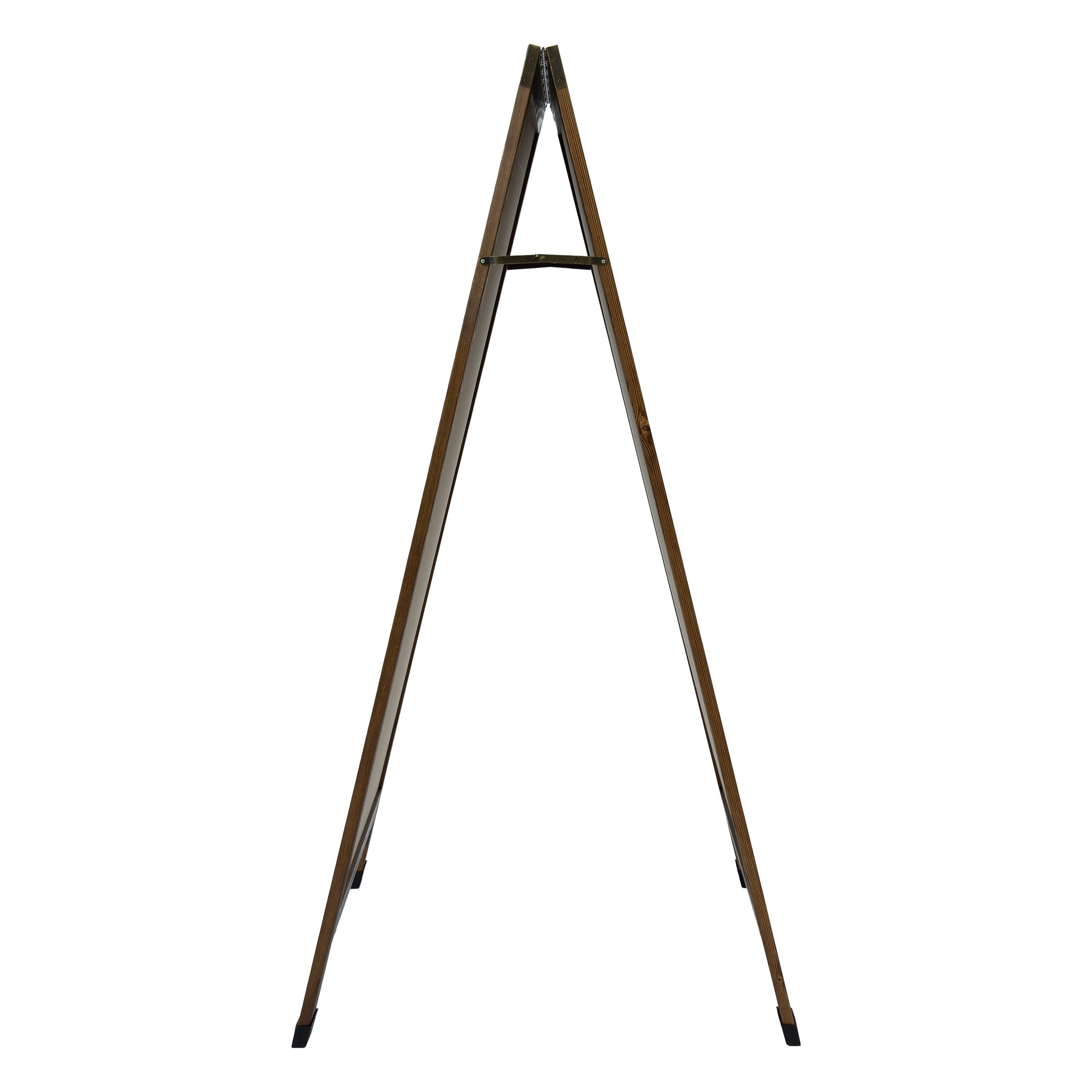 Alt View 5. Sunnydaze - 57" x 27" Chalkboard with Chalk and Eraser - Rustic Brown.