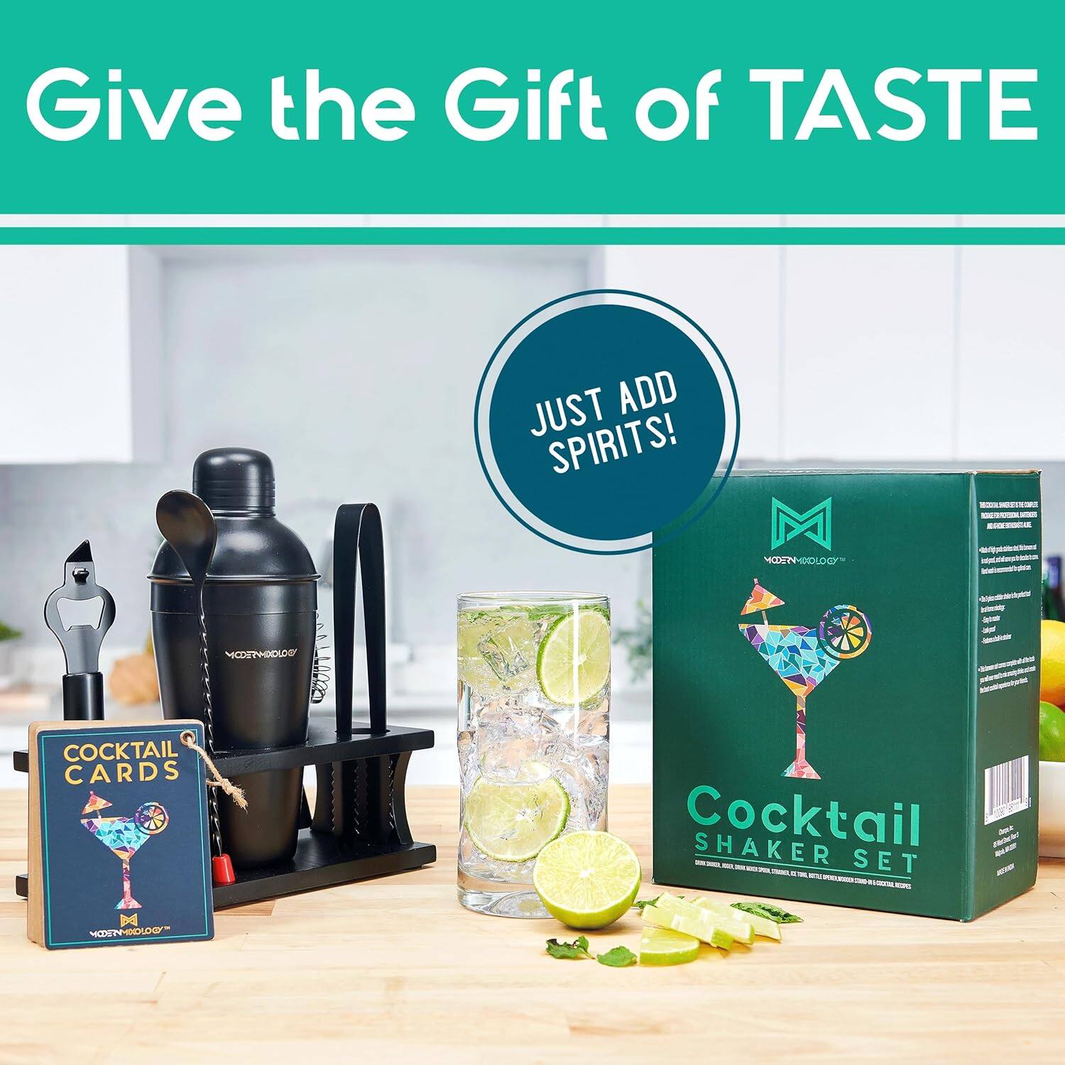 Give the Gift of Taste

Just Add Spirits!

Cocktail Shaker Set

Cocktail Cards

Modern Mixology