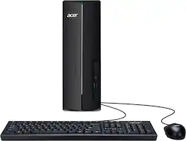Acer - Aspire XC-1715_MDCR-UB32 Desktop - AMD Ryzen 5 40 Processor - 8GB LPDDR5 Memory - 512GB SSD - USB Keyboard and Mouse - Black