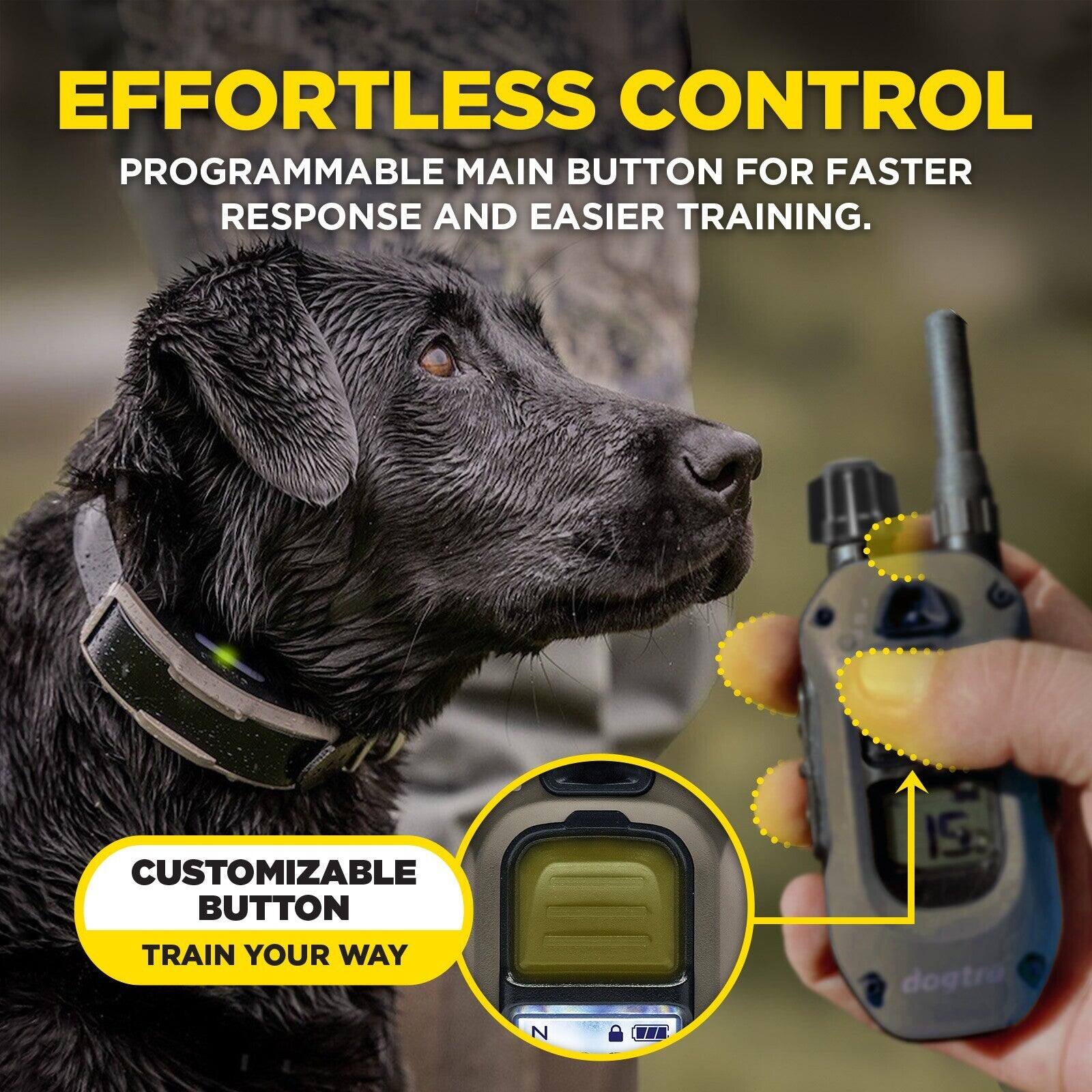 EFFORTLESS CONTROL  
PROGRAMMABLE MAIN BUTTON FOR FASTER RESPONSE AND EASIER TRAINING.  
CUSTOMIZABLE BUTTON  
TRAIN YOUR WAY