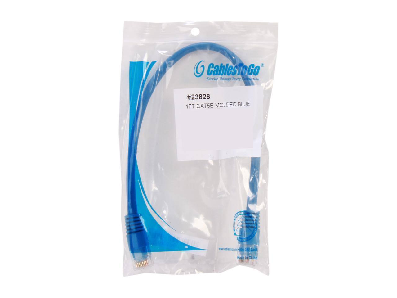 CablesToGo  
Service Through Every Connection  
#23828  
1FT CAT5E MOLDED BLUE  

www.cablestogo.com  
Made in China