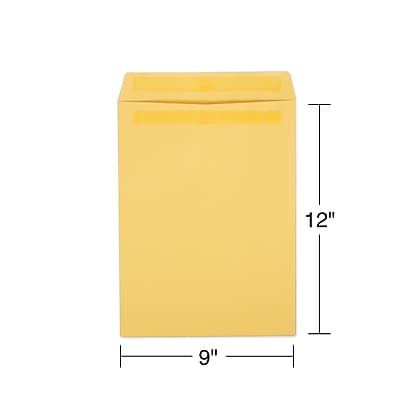 Alt View 2. Staples - Self Seal Kraft Catalog Envelopes, 9"L x 12"H, 100/Box - Brown.