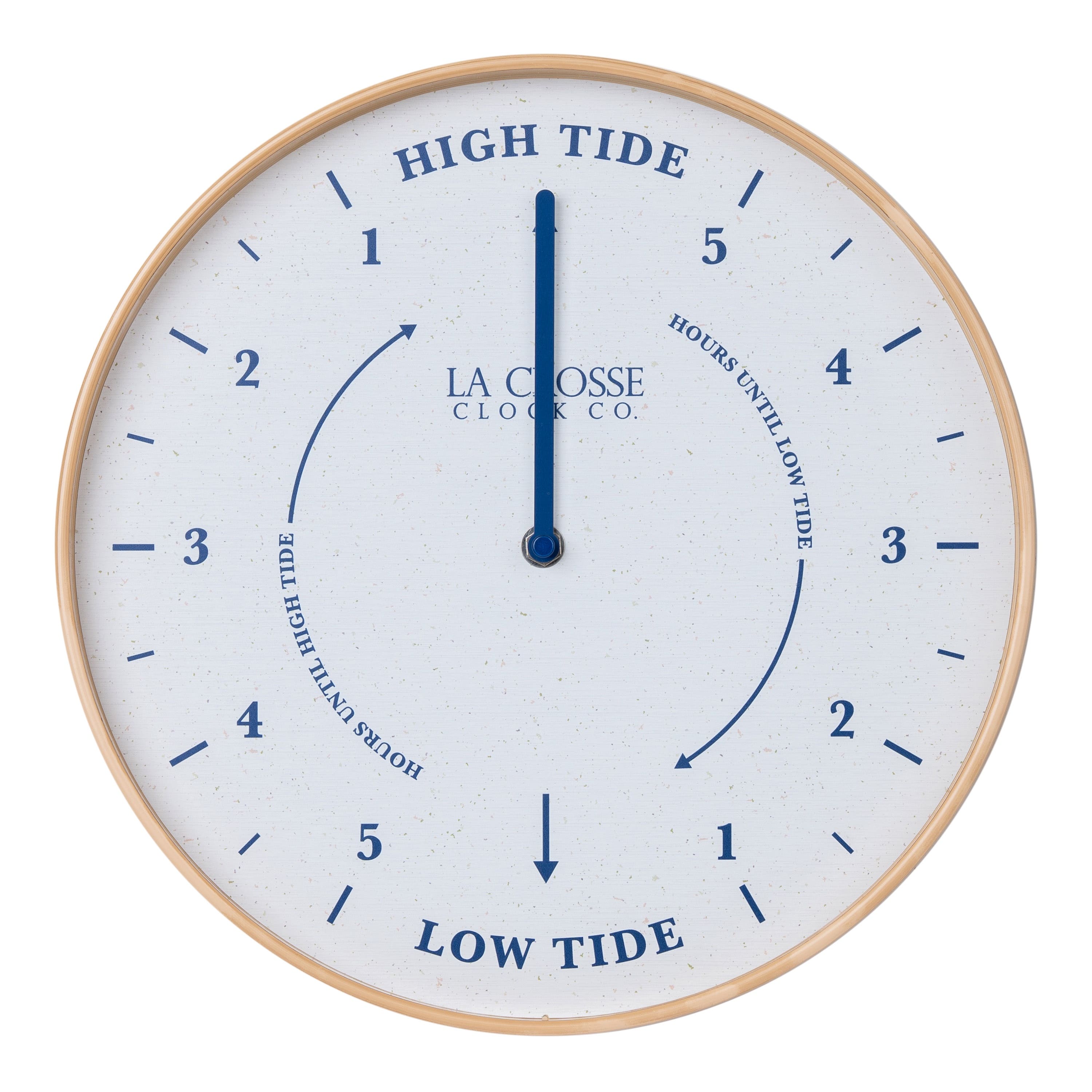 La Crosse Clock Co. - 11.81 Inch Tide Analog Quartz Wall Clock - Beige