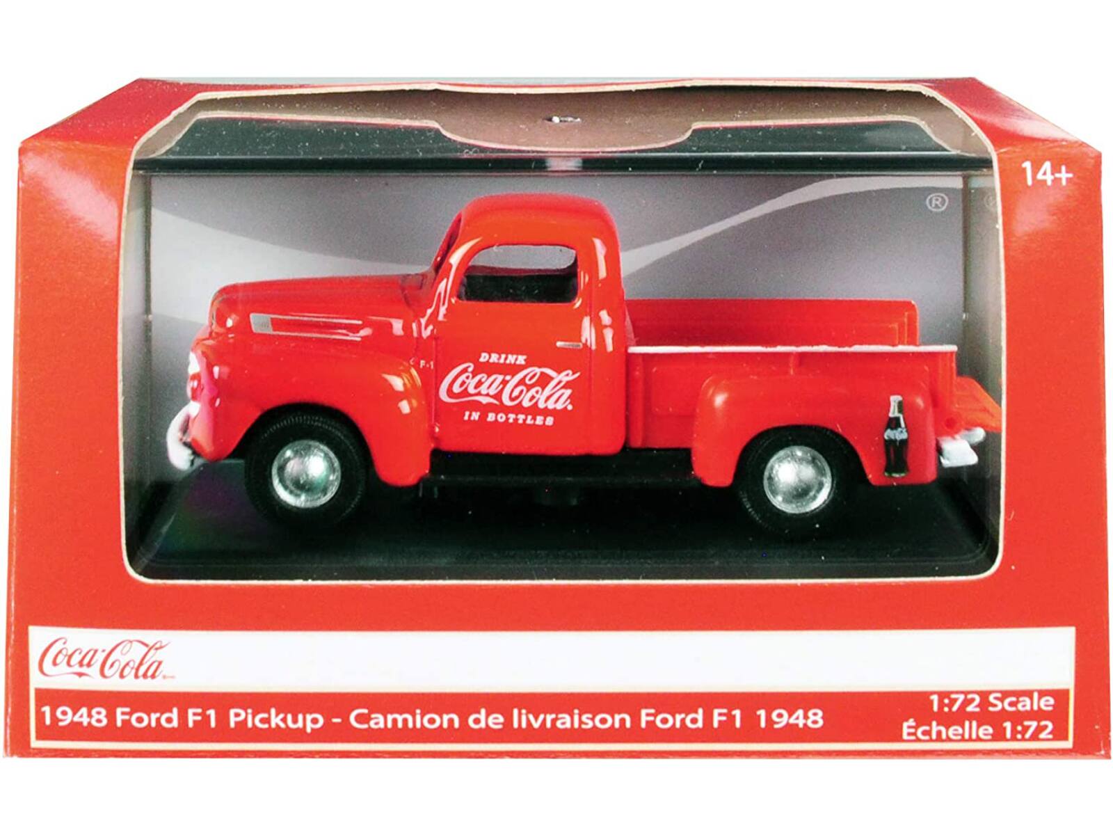 R 14+ P.1 DRINK CocaCola IN BOTTLES Coca-Cola 1948 Ford F1 Pickup - Camion de livraison Ford F1 1948 1:72 Scale Échelle 1:72